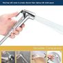 Handheld Bidet Sprayer Kits for UK Toilet Douche_ Shattaf Bidets with Bidet Hose, Spray Holder and T-Adapter  Glossy Silver Image 4