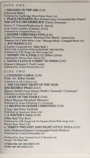 Elaine Paige [1986] Christmas (Cassette Tape Album)