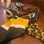 SAMOON new scarf  / shawl with tags on in black, burnt orange and white Image 8