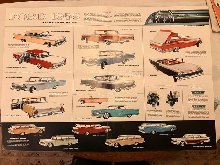 American car brochures. 1950s, 1960s and 1980s
