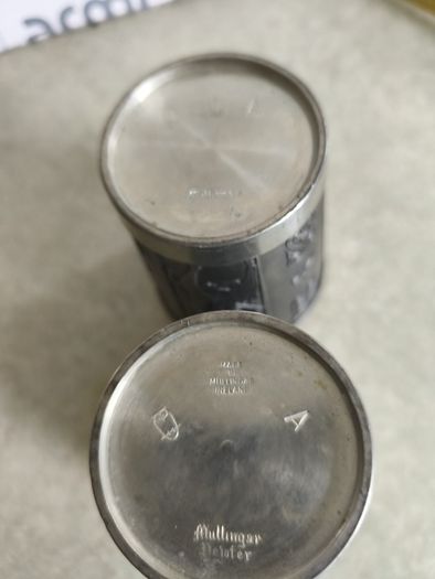 SET OF 2  Vintage Mullingar pewter CUPS 9 CM TALL,