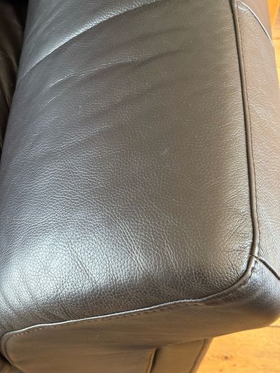 Leather Couch 3 seater 2 seater and footstool