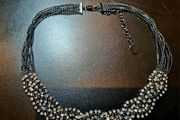 Statement necklace collar with crystals