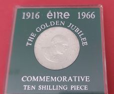Ireland 1966 Pearse Ten Shilling Coin in Case