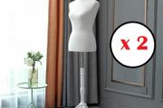 2 x New Womens Tailors Bust Dummy (White) - FREE Delivery