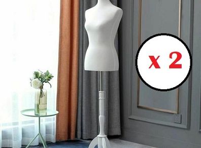 2 x New Womens Tailors Bust Dummy (White) - FREE Delivery