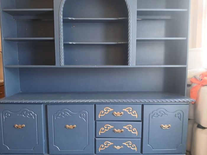 vintage solid cabinet/hutch