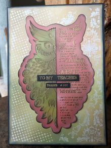 Handmade card - To my Teacher.