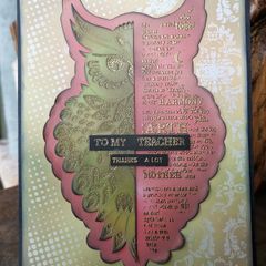 Handmade card - To my Teacher.