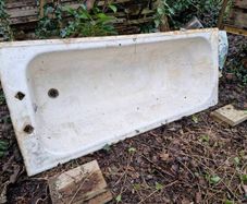Antique cast iron bath, salvage