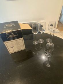 Set of four royal Worcester glasses