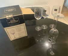Set of four royal Worcester glasses