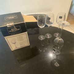 Set of four royal Worcester glasses
