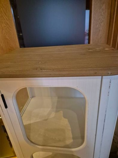 Beautiful white contemporary glass cabinet
