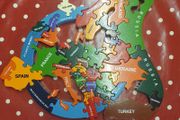 Beautiful Alphabet Jigsaw Map of Europe