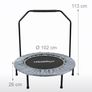 Unused Fitness Trampoline with Handrail. Foldable, 102 cm Image 4