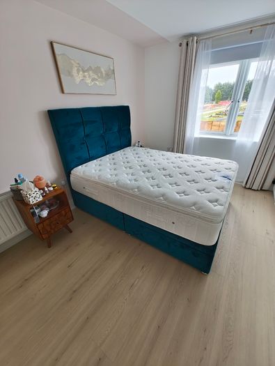 Respa King Size Half-Ottoman Storage Bed Base & Matching Headboar
