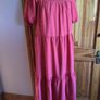 Ladies Rust orange striped cotton blend Summer dress size 14 includes postage Image 2