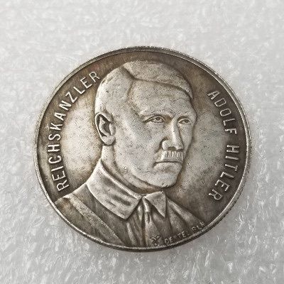 Ww2 Mark German Coin  Hitler Luftwaffe Swastika Nazi Warplane  Reichsmark