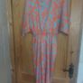 Orange and turquoise floral wrap dress (free post) Image 6