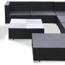 32-Piece Set Poly Rattan Sofa Lounge Set Garden Furniture, black Image 3