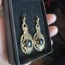 Vintage Golden Earrings with Black Core Image 4