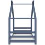 Kids Bed Frame Grey Solid Pine Wood 80x160 cm Image 3
