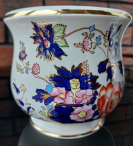 Antique Masons Ironstone "Mandarin" Jam Jar/Honey Pot