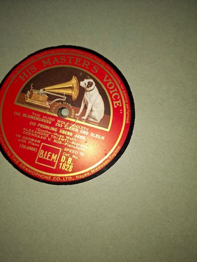 The Hugo Wolf Society Classical Music Series 12-inch 78 RPM released by His Master's Voice (HMV) 1945 postage available