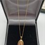9ct Yellow Gold Miraculous Medal Pendant necklace Image 3