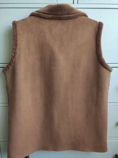 RABE Luxury Faux Suede & Shearling Gilet Bodywarmer   Size 42
