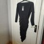 Black Boat Neck Dress With Ruched Detail, size 8 Image 3
