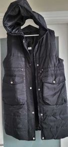 RISING Black LongLine Gilet Sz L (Fit 12-16UK) - Bnwt - Rrp 39 Sterling
