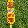 Original Shell Motor Spirit Enamel Sign 1920s Push Plate Image 2
