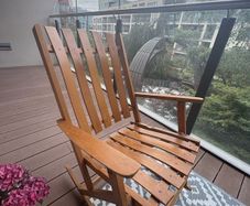 Solid hardwood mid century style rocking chair