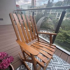 Solid hardwood mid century style rocking chair