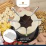 MasterClass Cast Iron Fondue Set, Fondue Pot with 6 Forks and Cast Iron Enamelled Bowl, Superior Heat Retention & Adjustable Burner, Gift Boxed, Cream, 21x18cm Image 6