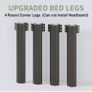 Teen 3ft Single Bed Frames with Rounded Corner Legs, Heavy Duty Metal Bed Frame Single with Steel Slats Support, Single Bed 36 cm High, Noise Free, Easy Assembly Image 4