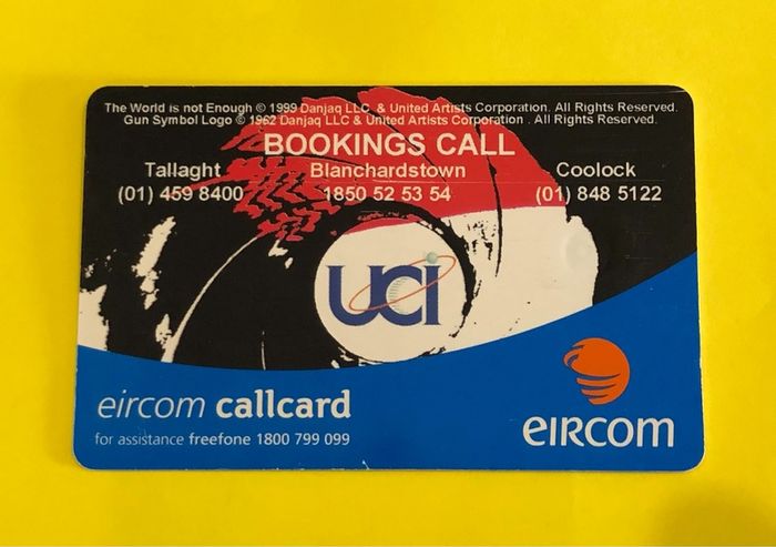 Callcard 1263 James Bond 007 The World is Not Enough