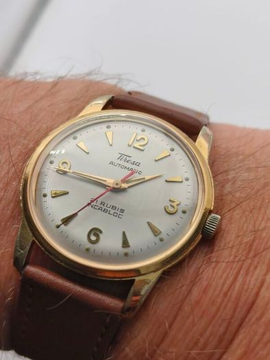 Vintage Tiresa Automatic Swiss ETA 2451,  21 Jewels, 20 Micron Gold Plated Watchmaker Restored