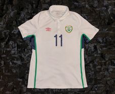 Republic Of Ireland Match Worn / Issue 2014/15 away Jersey Shirt Umbro