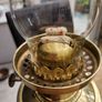 Brass duplex oil lamp . working and polished. Image 2