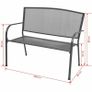 Garden Bench with Armrests Steel  - Free Delivery Nationwide Image 7