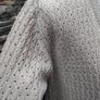 Cream Beige lightweight fine knit cardigan made in Italy Image 3