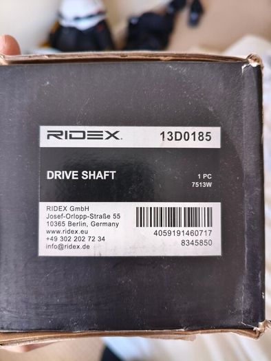 RIDEX 13D0185 Drive Shaft  CV Axle WV Audi Seat Skoda