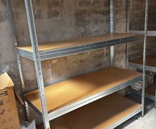 Galvanised 4 tier shelving unit x 2