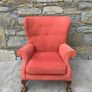 A pair of Chippendale Revival Country House wingback armchairs on Ball & Claw feet. Image 7