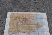England and South East London Military Cloth Map