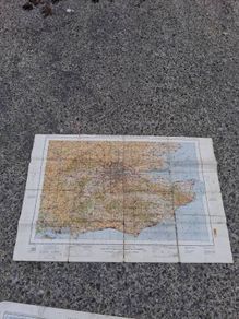 England and South East London Military Cloth Map