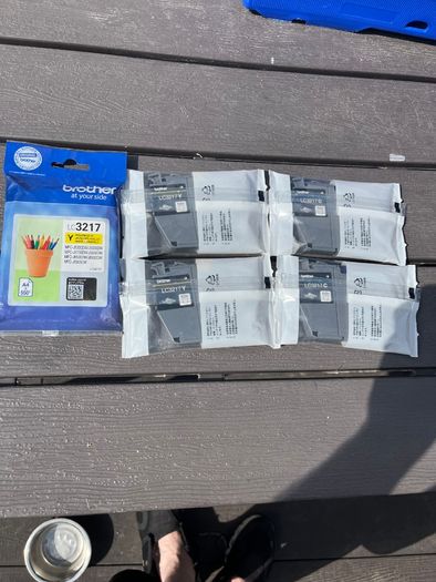 Brother LC-3217 Yellow x 3 Cyan x 2 Ink cartridges